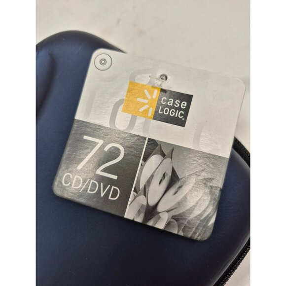 Case Logic CD DVD Hard Shell Storage Case Wallet 72 Disc Capacity Blue Black - Picture 8 of 9